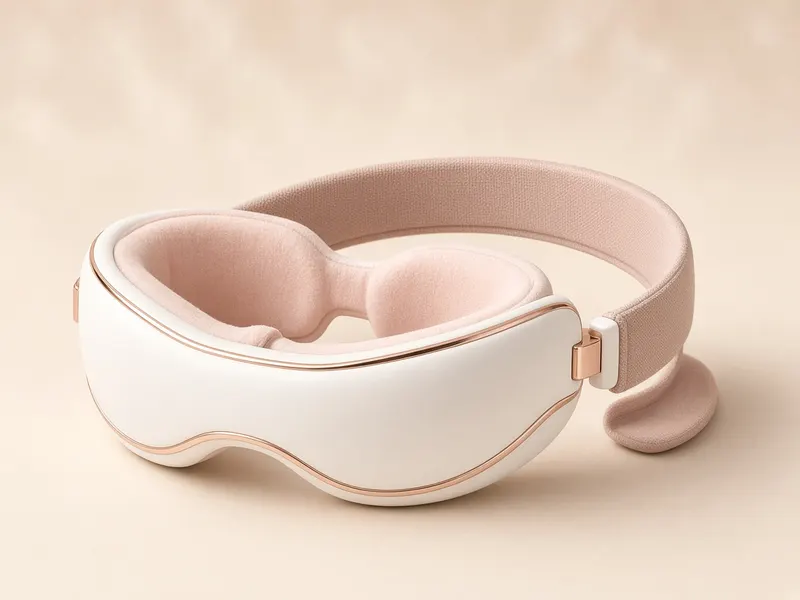 Heated eye massager